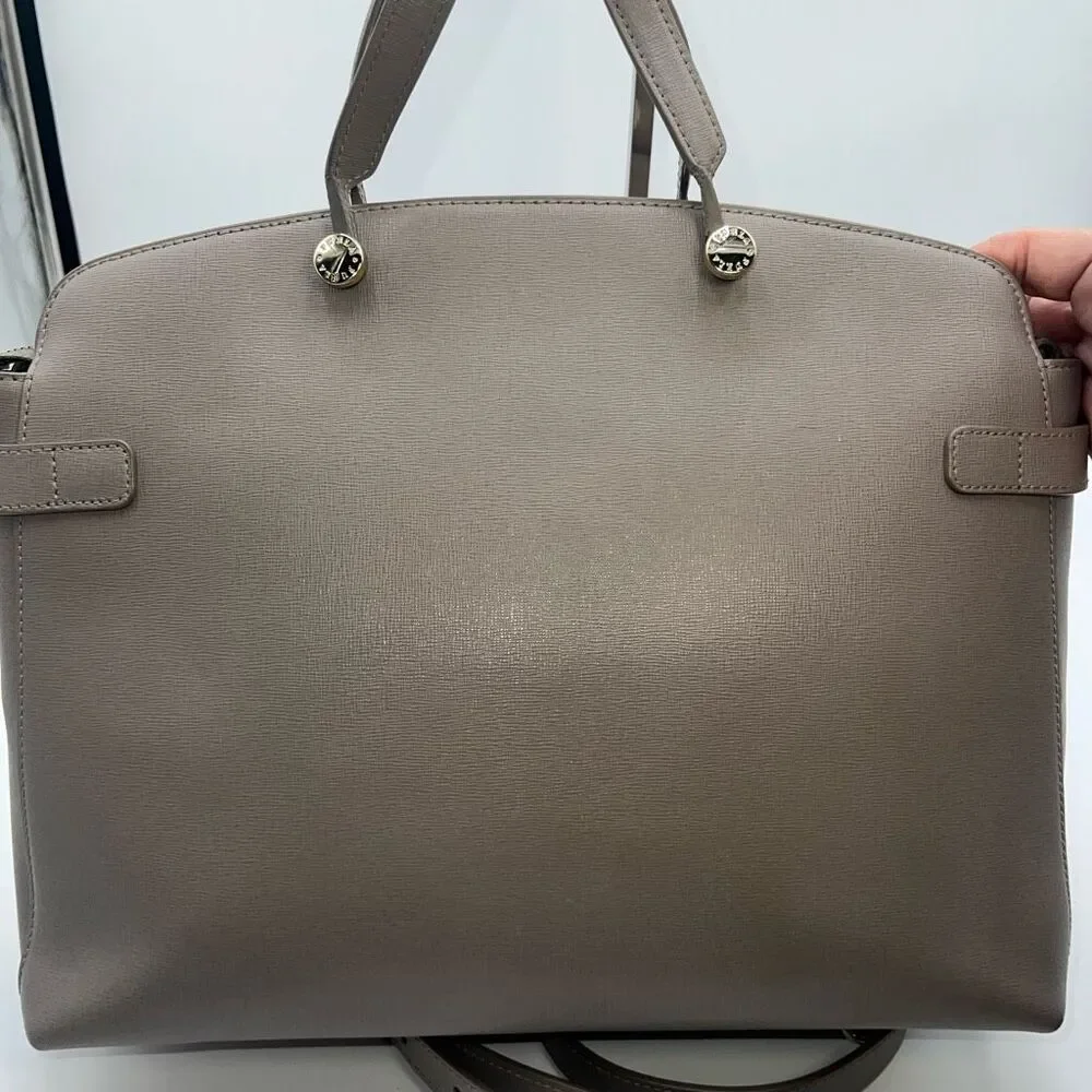 Furla Agata Saffiano Leather Crossbody Bag in Sabbia